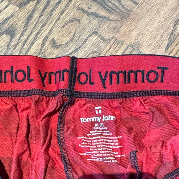 Tommy John Red and Black Checkered Lounge Pants - Picture 2 of 3